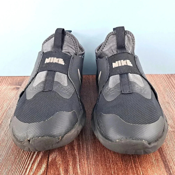 Nike GS Flex Runner 2, Kid's sz 4Y, Black/Flat Pewter-anthracite-photo Blue - Picture 7 of 9